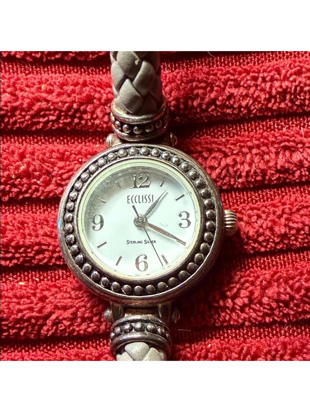 Ecclissi Sterling Silver Watch with Braided Band